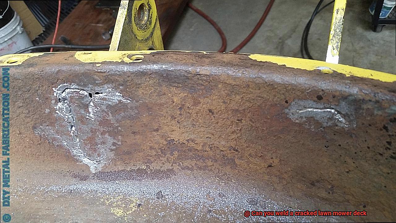 Can you weld a cracked lawn mower deck-2